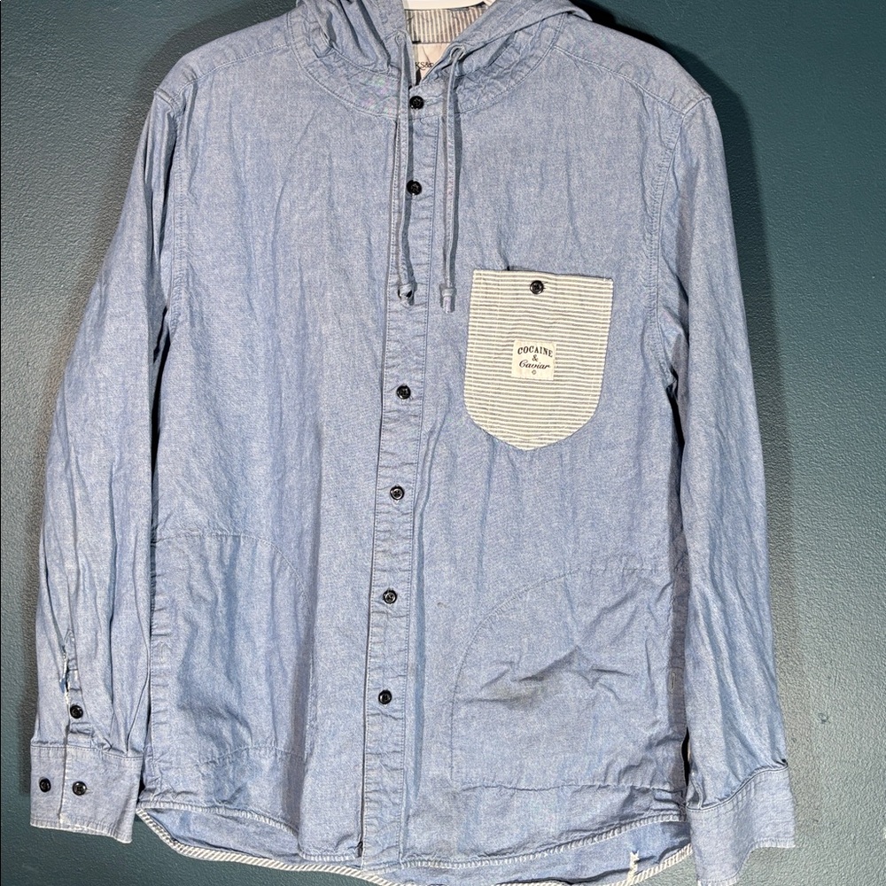 Vintage Crooks and Castles Men’s Denim Type Jacket Cocaine & Caviar Size XL